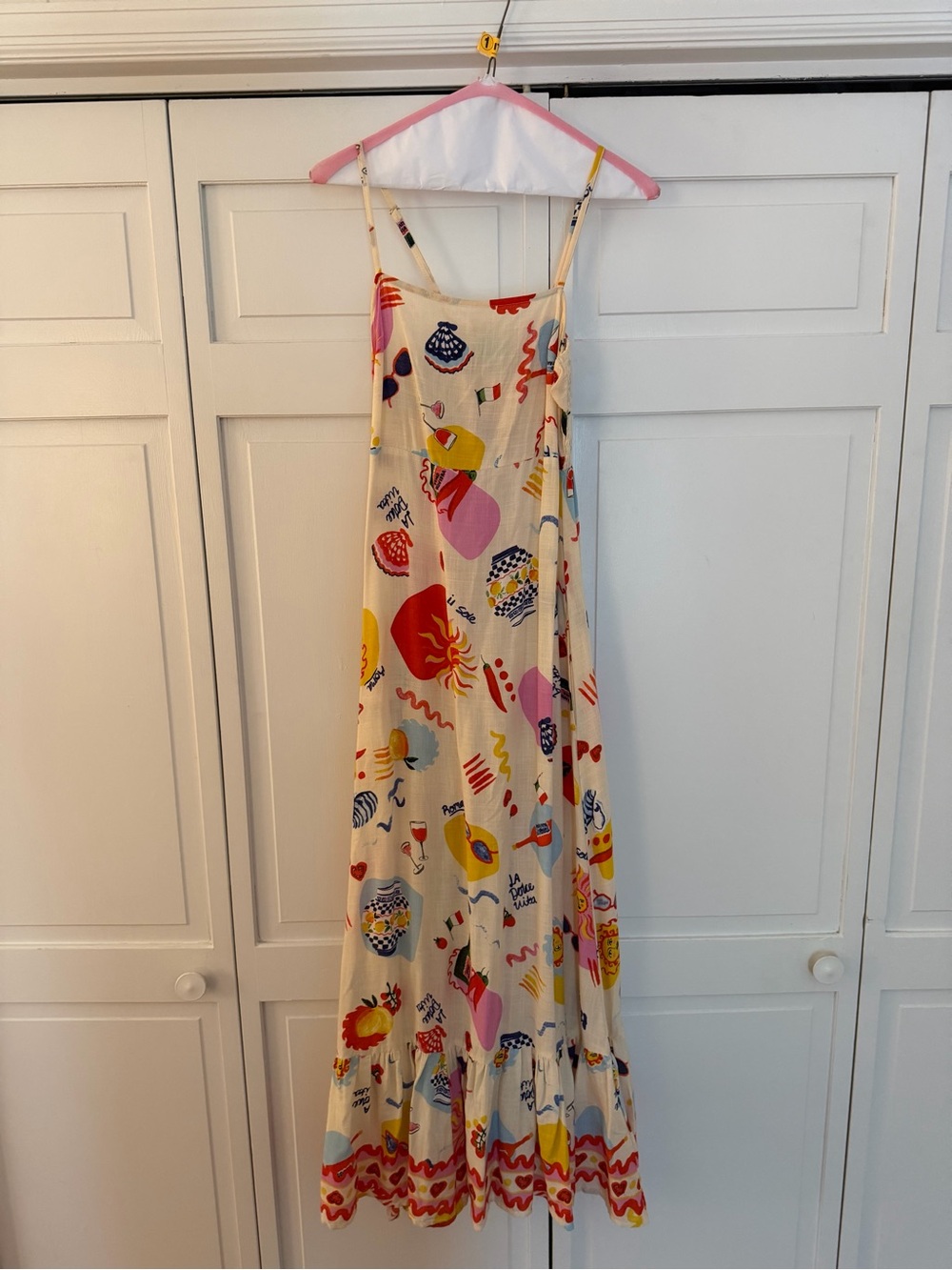 True Destination Cream Multicolor Printed Maxi Dress
